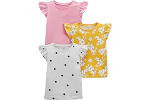 Simple Joys by Carter's Toddler Girls' Short-Sleeve Shirts and Tops, Multipacks