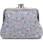 Sanxiner Cute Floral Buckle Coin Purses Vintage Pouch Kiss-lock Change Purse Wallets…