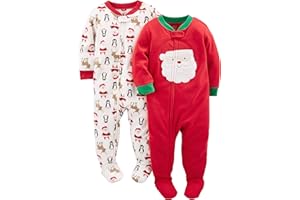 Simple Joys by Carter's Kids' Holiday Loose-fit Flame Resistant Fleece Footed Pajamas
