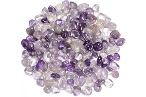 ZAICUS Brazil Amethyst Tumbled Stones and Crystals Bulk Irregular Shape for Vase Filler, Lucky Stones, Jewelry Making, Fountain Rocks, Decorations, Polishing, Gem Mining, Rock Collection