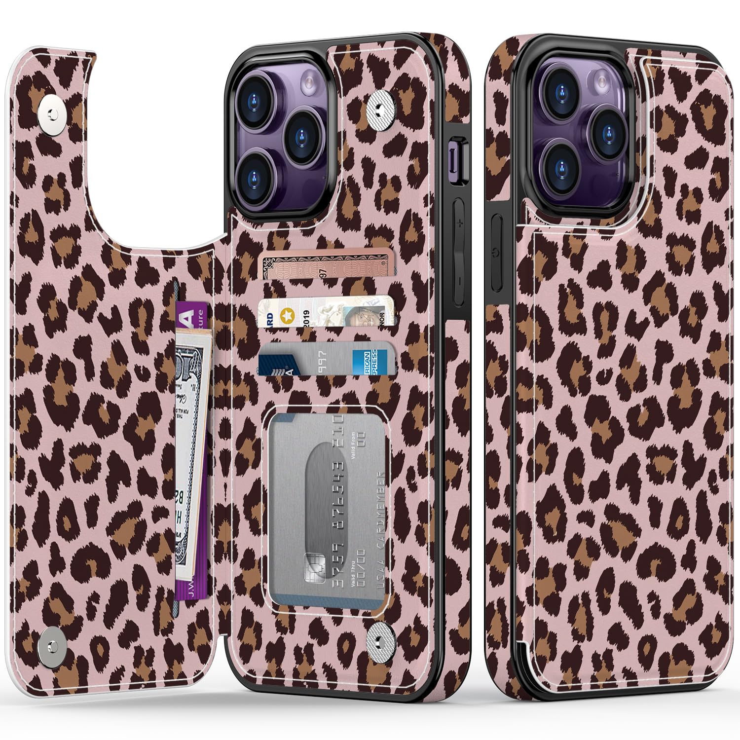 LETO for iPhone 15 Pro Max Wallet Case - Flip Folio