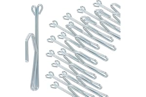 Cionyce 64 Pcs 3 Inch Drapery Hooks, Metal Curtain Pins Slip on Drapery Hooks Pleat Hooks for Drapes, Window Curtain, Door Curtain (Silver)