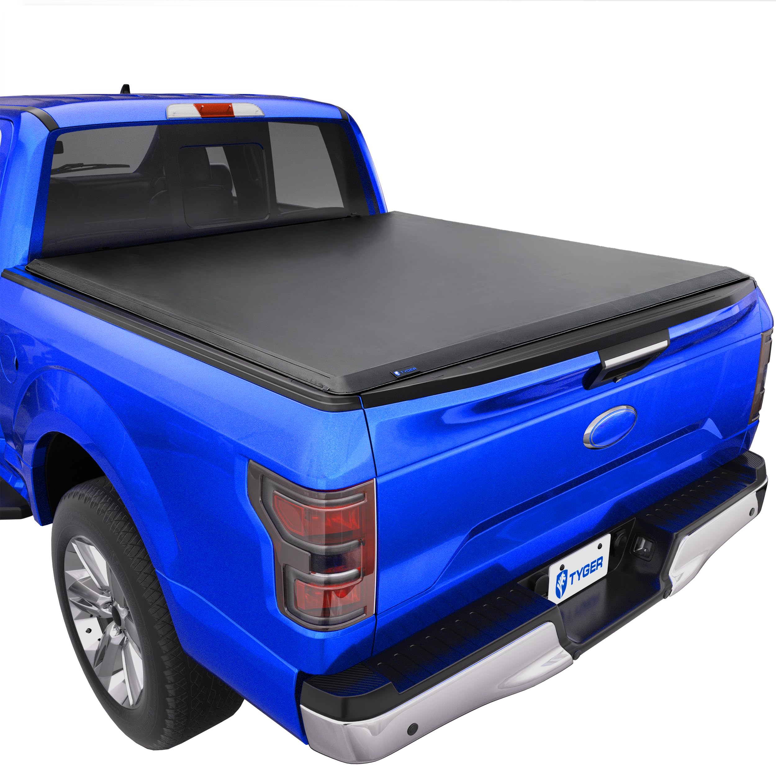 Photo 1 of Tyger Auto T1 Soft Roll Up Truck Bed Tonneau Cover Compatible with 2015-2020 Ford F-150 | Styleside 5.5' Bed | TG-BC1F9029, Black
