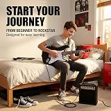 RockJam Electric Guitar Kit with Amp Bag Whammy Strap Lead Lessons view 5