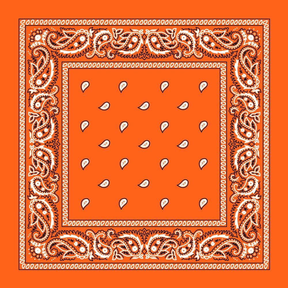 1 Dozen Paisley Bandanas 100% Cotton Double Sided Scarf (Many Colors) by M.H.I. U.S.A. Seller!!