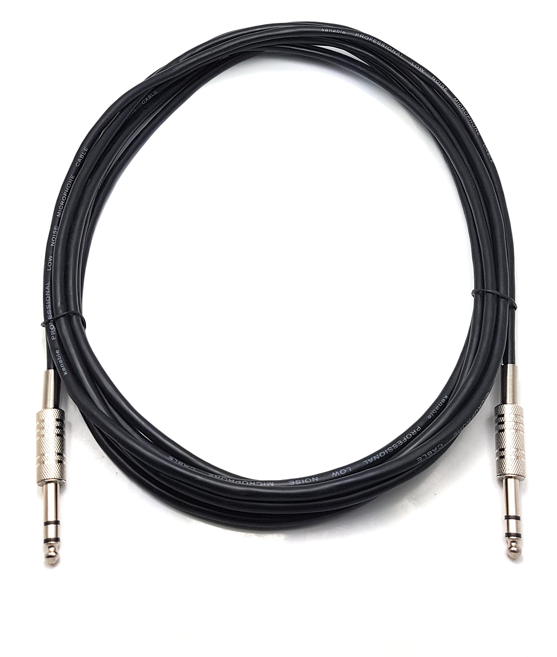 MainCore 6m Long Stereo Jack 6.35mm to 6.35mm Stereo Jack/METAL/Plug to Plug/Cable Lead (Available in 0.50m, 1m, 3m, 4m, 5m, 6m) (6m)