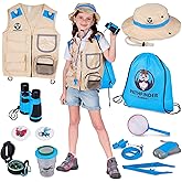 Kids Explorer Costume with Safari Vest & Hat for 3-7 Year Old Boys & Girls - Safari Costume & Dress Up as Zoo Keeper, Paleontologist