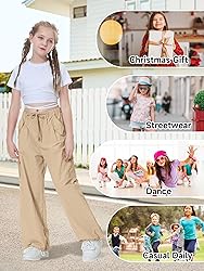 Rolanko Parachute Pants for Girls Y2K Cargo Pants