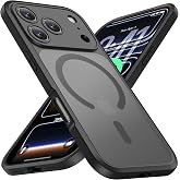 ImpactStrong Magnetic Guard Designed for iPhone 17 Pro Max Case [Camera Protection] [Military Grade Drop Tested] [Compatible with MagSafe] Slim Translucent Matte Phone Case (6.9") - Black