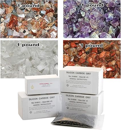 Amazon Com Kingsley Rock Tumbling Grit And Rough Rocks For Tumbling Agates Amethyst Quartz And More Rock Tumbler Refill Toys Games