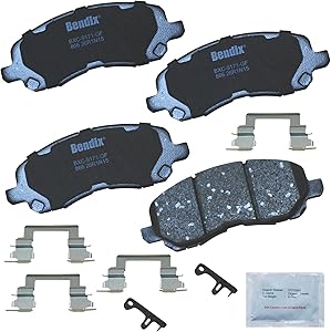 Bendix Premium Copper Free CFC866 Ceramic Brake Pad (with Installation Hardware Front)