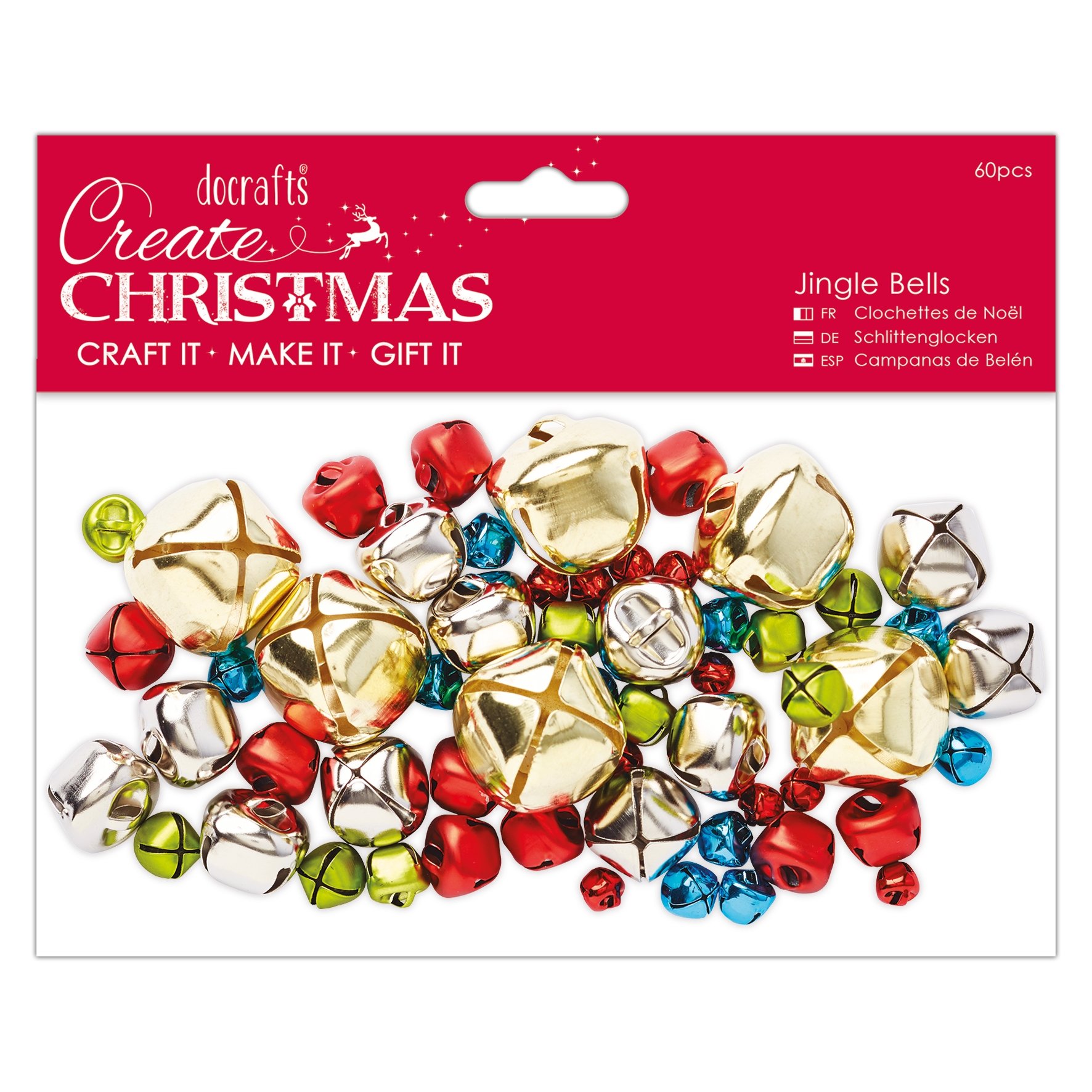 Create Christmas Decorative Jingle Bells, Multi, One Size