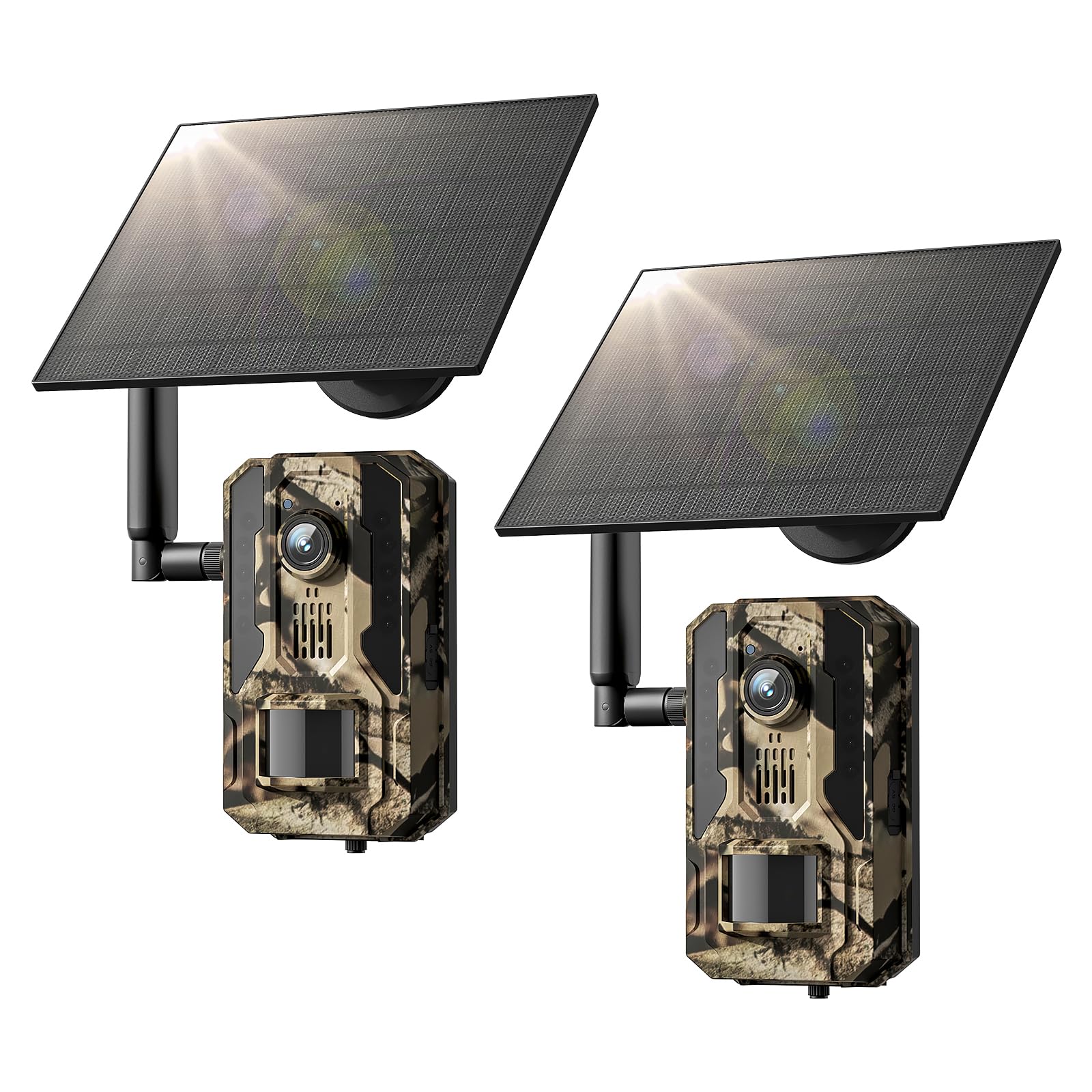Photo 1 of Loatos Trail Camera 2Packs, 4G LTE Cellular Trail Cameras Built-in SIM Cards with 2K HD Live Feed Game Camera 0.2S Speed Motion Activated Solar Powered IP66 Waterproof Trail Cam with Night Vision
