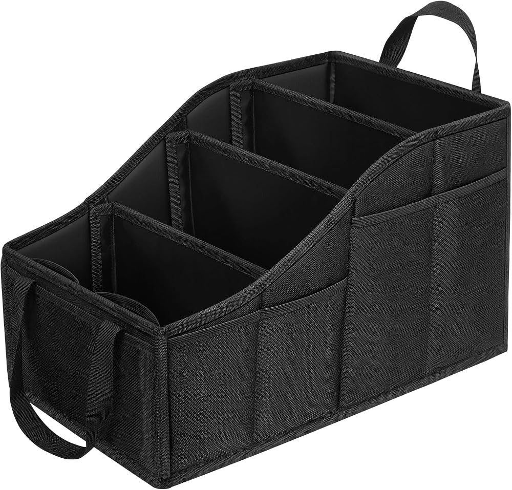 YOHOOLYO Car Seat Organiser Back Seat with 4 Compartments 4 Cup Holders