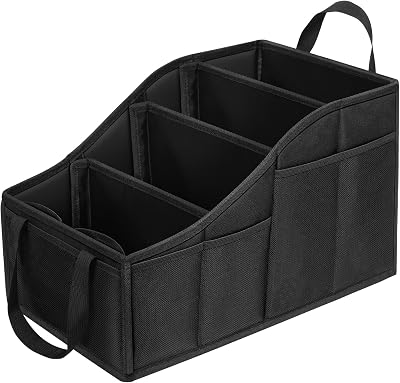YOHOOLYO Car Seat Organiser Back Seat with 4 Compartments 4 Cup Holders