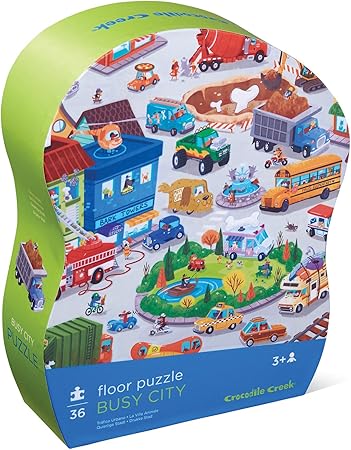 Crocodile Creek 4075-6 Busy City Observation Floor Puzzle (36 Piece)