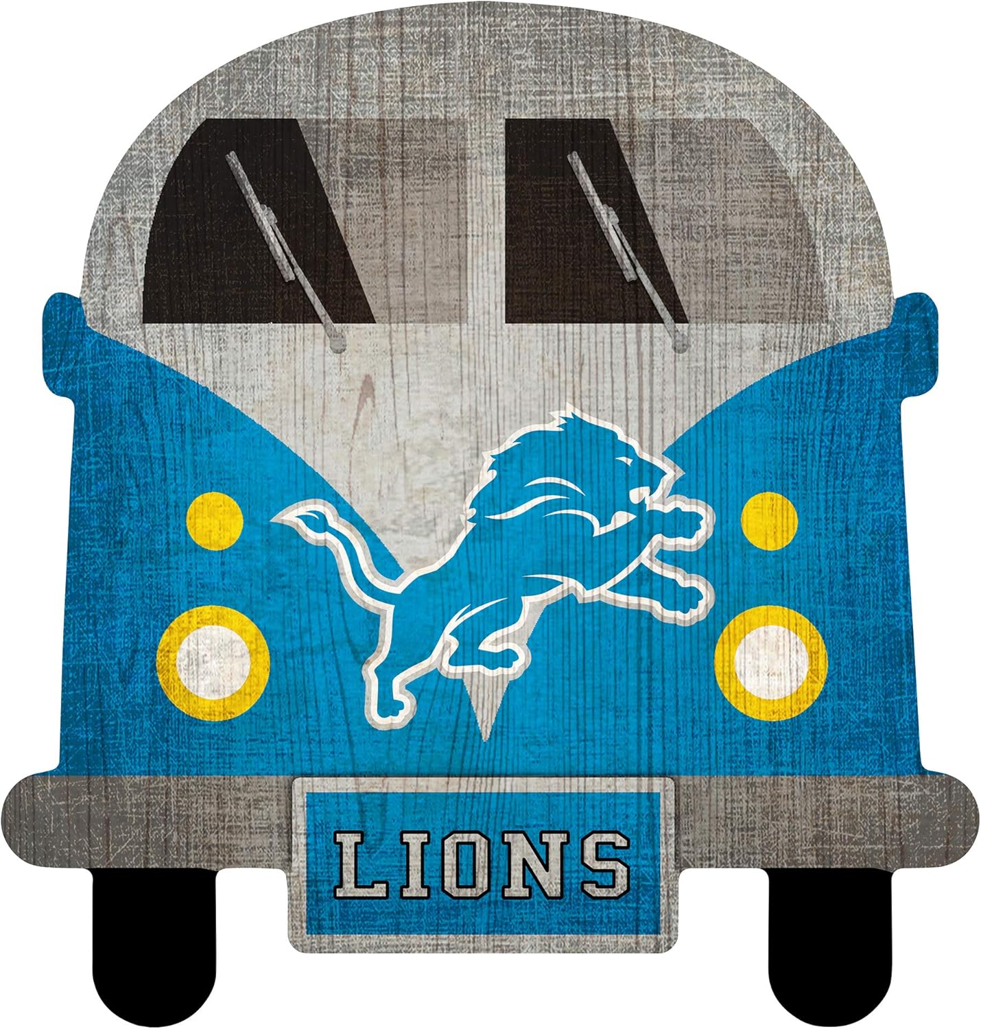 NFL Detroit Lions Unisex Detroit Lions Team Bus Sign, Team Color, 12 inch