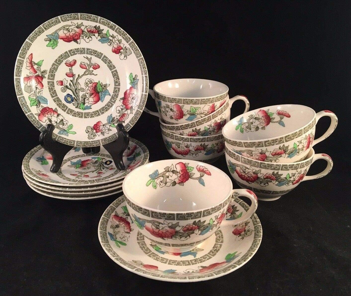 Johnson Bros England"Indian Tree" Tea Cups & Saucers, Set of 6 Amazon.co.uk Kitchen & Home