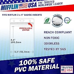 MIFFLIN Large (L) Vertical ID Badge Holders