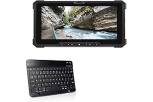 BoxWave Keyboard Compatible with Dell Latitude 7212 Rugged Extreme Tablet - SlimKeys Bluetooth Keyboard, Portable Keyboard with Integrated Commands - Jet Black