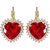 Navachi 18k Gold Plated Multicolor Round Zircon White Crystal Leverback Earrings