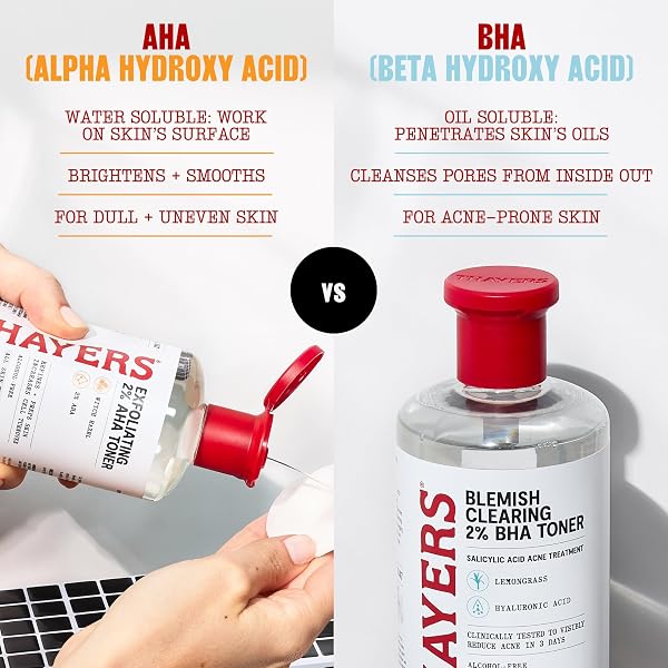 THAYERS 2% AHA EXFOLIATING AND BRIGHTENING TONER WITH GLYCOLIC ACID, LACTIC ACID AND WITCH HAZEL, SMOOTHING AND PORE REFINING SKIN CARE FOR ALL SKIN TYPES, 12 FL OZ​