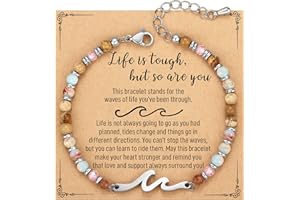 AryaHozel Wave Bracelets for Women, Christmas Stocking Stuffers, Jewelry Gifts for Best Friend, Sister, Mom, Daughter | 21st 30th 40th 50th 60th 70th Birthday Gifts for Women