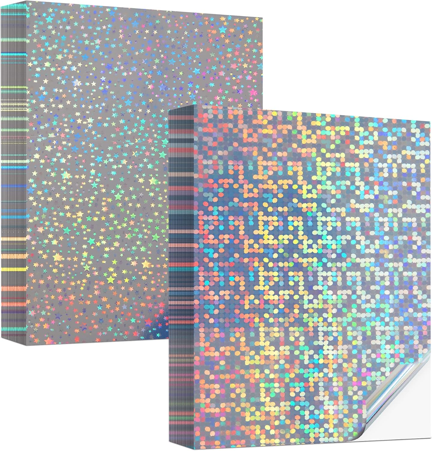 Wehhbtye 24 Sheets Holographic Printable Vinyl Sticker Paper-A4(8.27