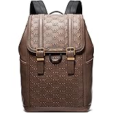 Michael Kors Colby Medium Buckle Flap Backpack, Brushed Gold-Tone Hardware/Chocolate