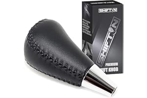 SHIFTIN Leather Wood Gear Shift Knob for Toyota Avalon Yaris 4Runner Land Cruiser Sienna Camry Solara Tacoma and Lexus ES300 ES330 GS300 GS400 GS430 SC300 SC400 (Black Leather)