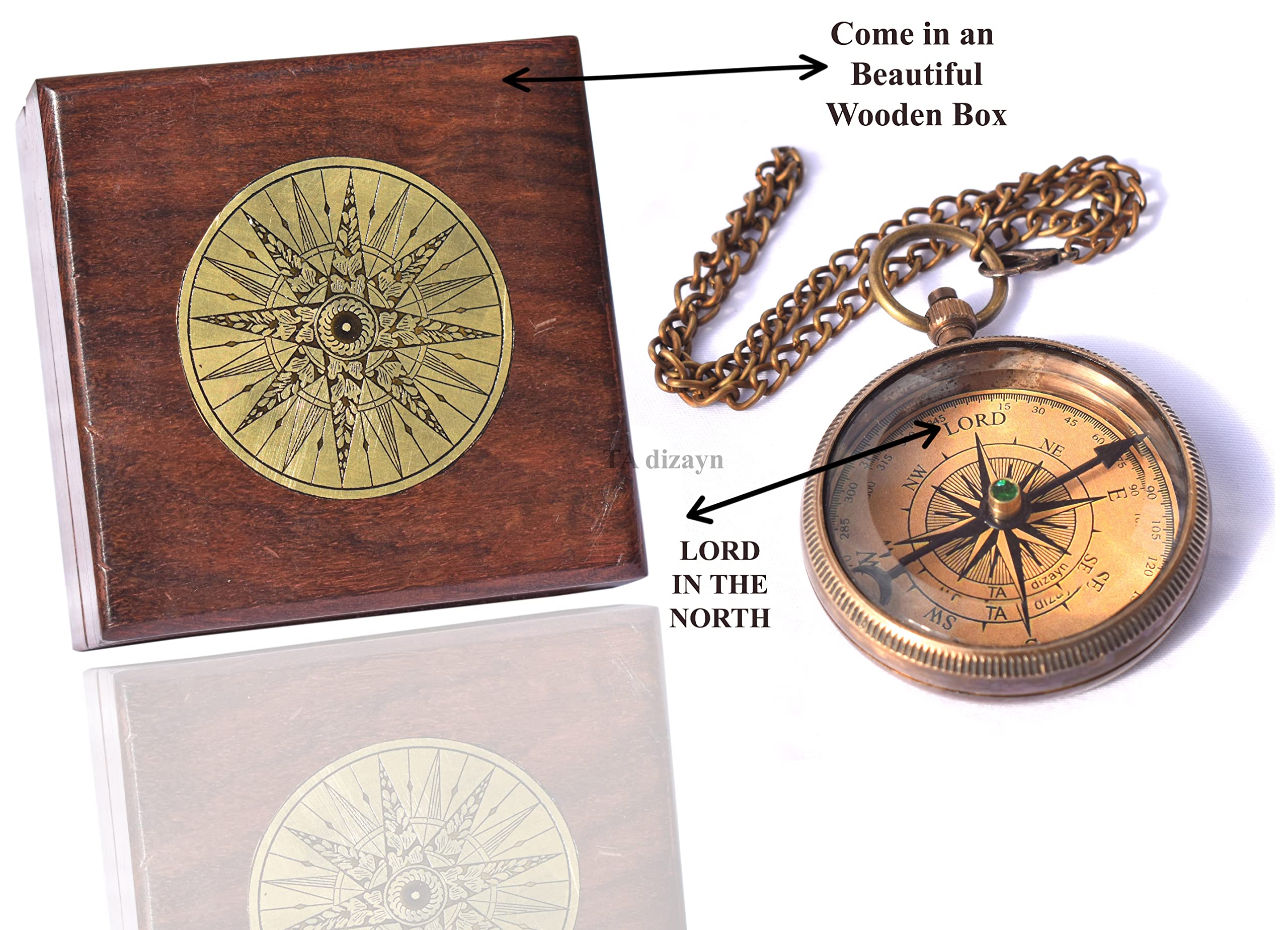 Trust In The Lord With All Your Heart Proverbs 3: 5-6 Quote Engraved Solid Brass Compass 2855382524297 - View #8