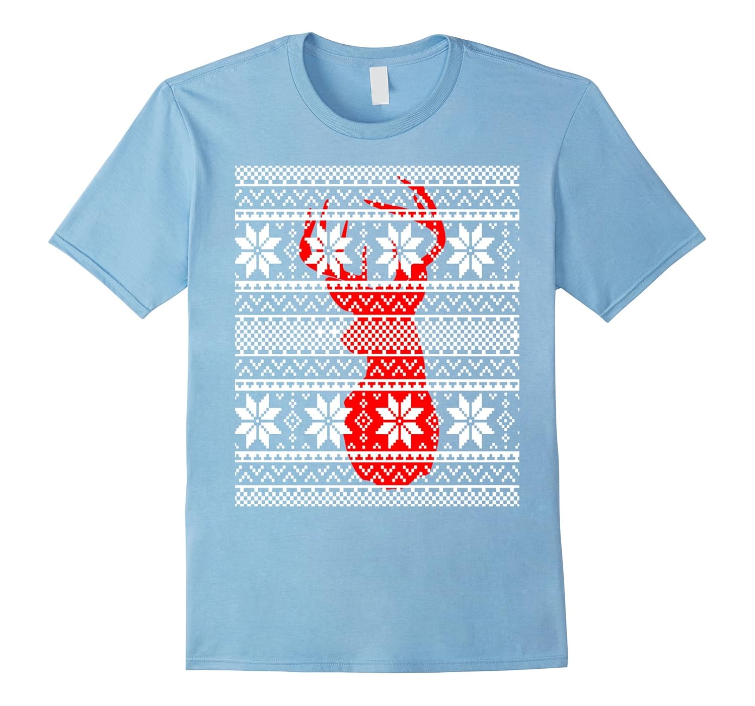 Tacky Ugly christmas sweater T shirt Nordic Reindeer T shirt-ANZ