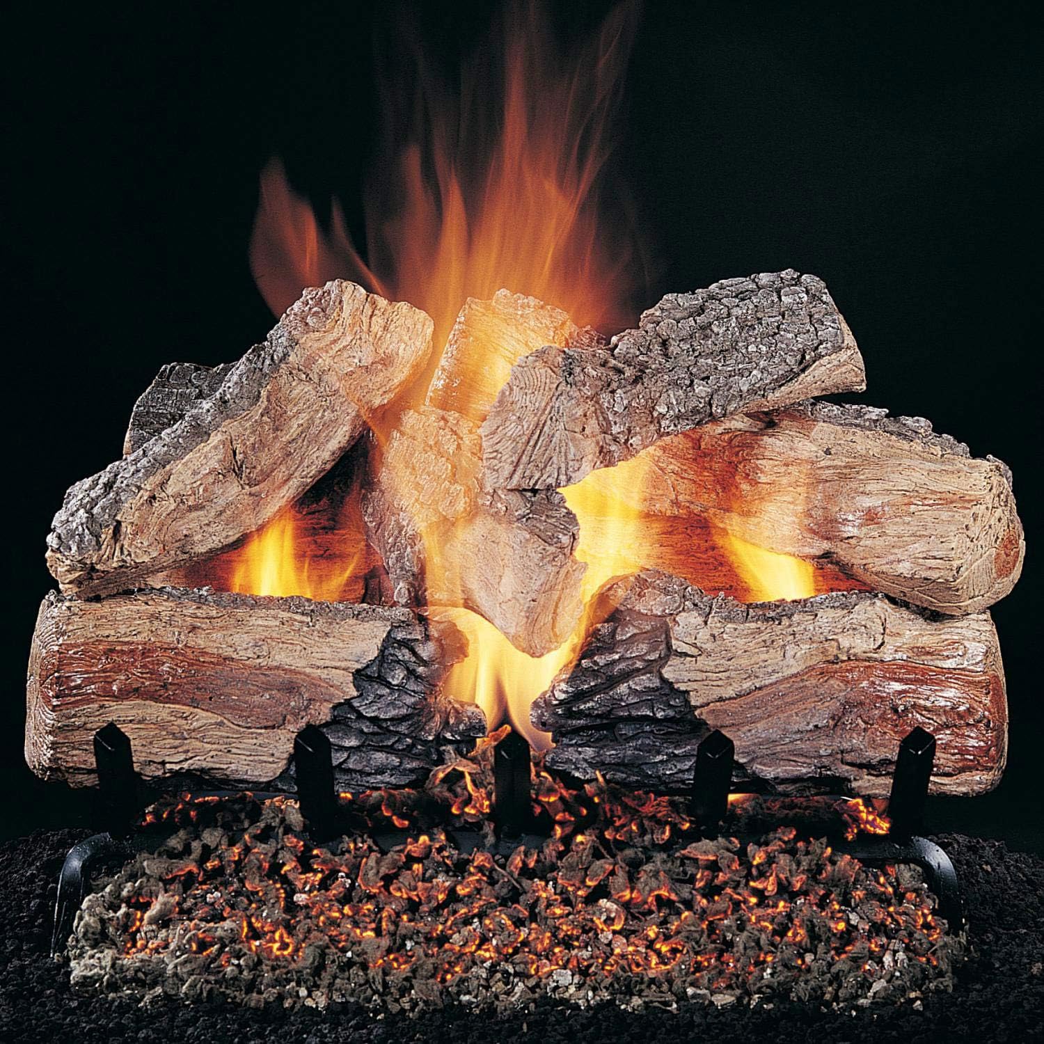 Rasmussen Evening Desire Log Set with 24-Inch Multi-Burner and Electronic Spark to Pilot w/Variable Flame Remote and LC24 Valve Vanisher (ED24-LC24-VEI-N), Natural Gas, 24-Inches