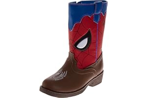 Josmo Kids Character Cowboy Boots Paw Patrol Cars Lightning McQueen Spider-Man Calf High Western Country Boots for Boys 5-10 Toddler/ 11-12 Little Kid