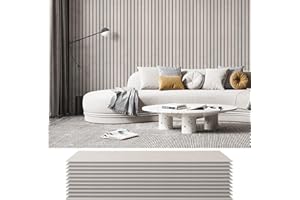 Art3dwallpanels 10 Pack Acoustic Panels, 48" X 12" X 0.35" Soundproof Wall Panels, Self Adhesive High Density Sound Absorbing