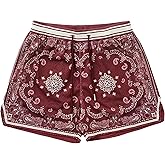 DIOTSR Mens Graphic Shorts Boho Paisley Shorts Athletic Basketball Bandana Shorts Running Streetwear Drawstring Waist