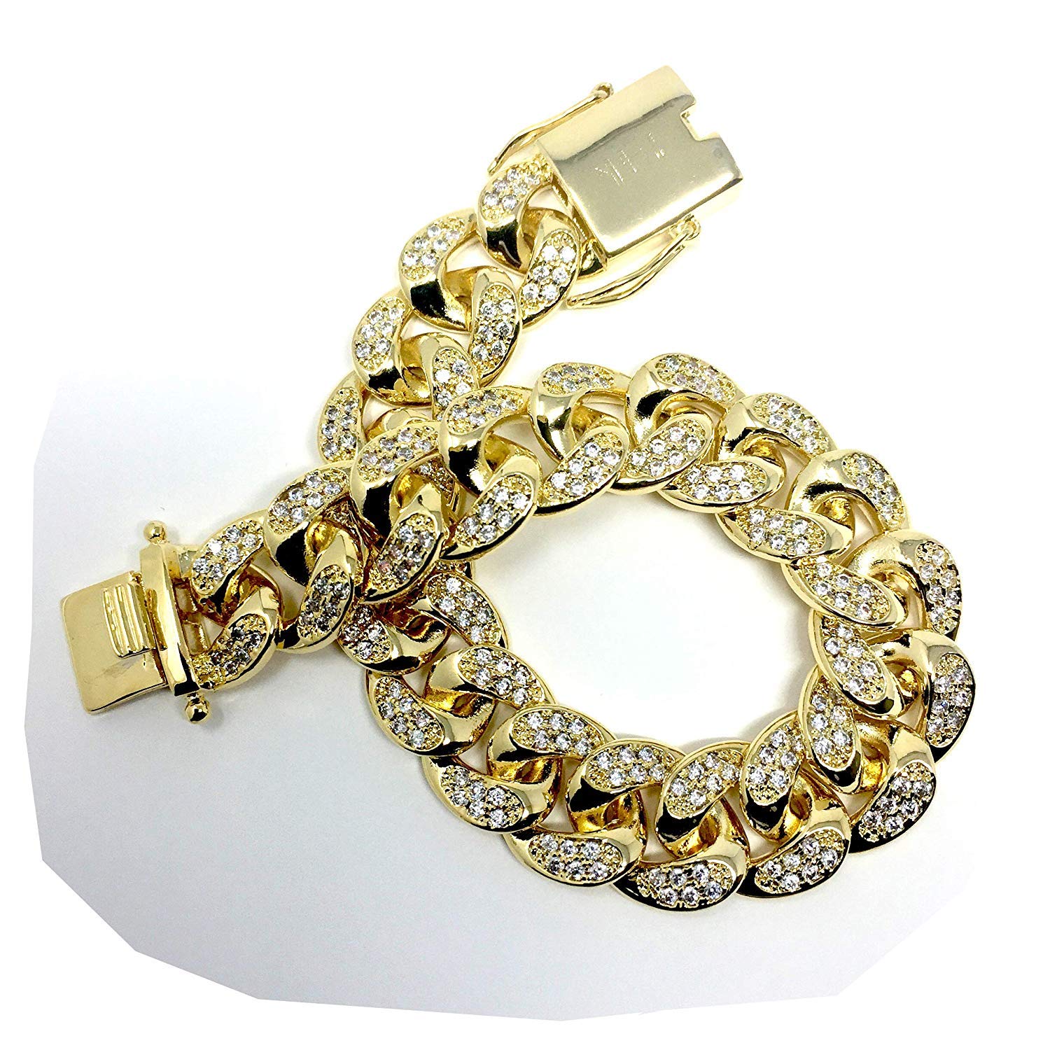Buy Gold Plated All ICED Out Simulated 