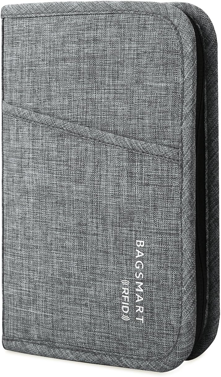  | BAGSMART Travel RFID Blocking Wallet Passport Holder Cover Document Organizer for Men and Women | Passport Wallets