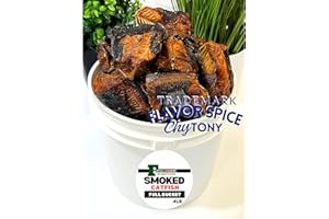 CHYTONY Smoked Catfish, Dried Fish (FULL BUCKET (40 PIECES) 4LB) | WITH NO HEADS