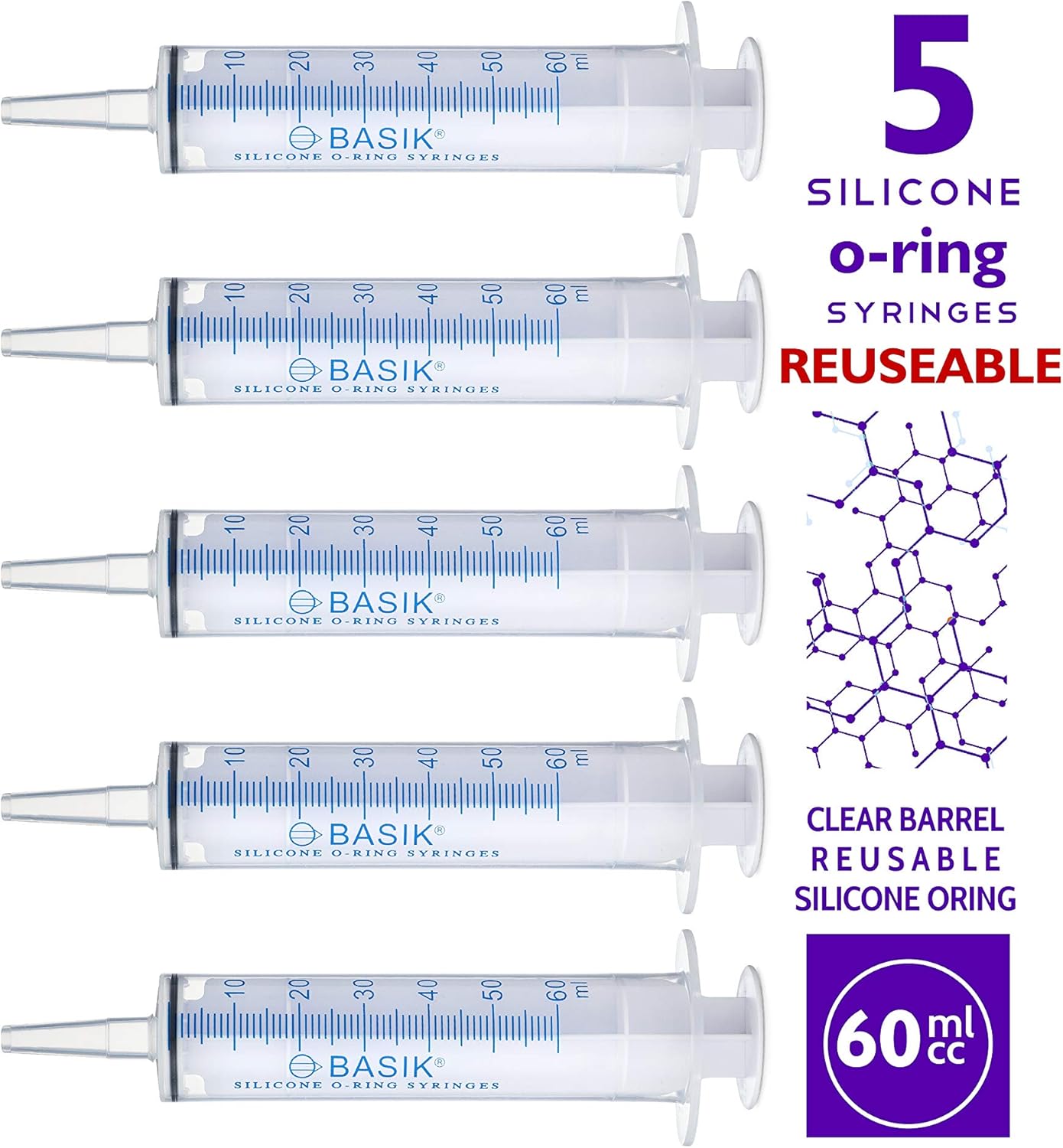 60ml Enteral Feeding Syringe Cath Tip 60cc Syringe Reusable