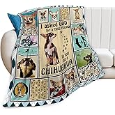 Chihuahua Dog Blanket Dog Decor Throw Blanket Super Warm Soft Plush Lightweight Fleece Flannel Cute Animal Blanket Gifts for Girls Baby Kids Women Boys for Winter Couch Bedding 40"X50"