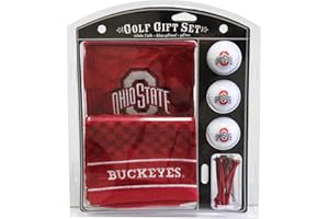 Team Golf NCAA Gift Set Embroidered Golf Towel, 3 Golf Balls, and 14 Golf Tees 2-3/4" Regulation, Tri-Fold Towel 16" x 22" & 100% Cotton