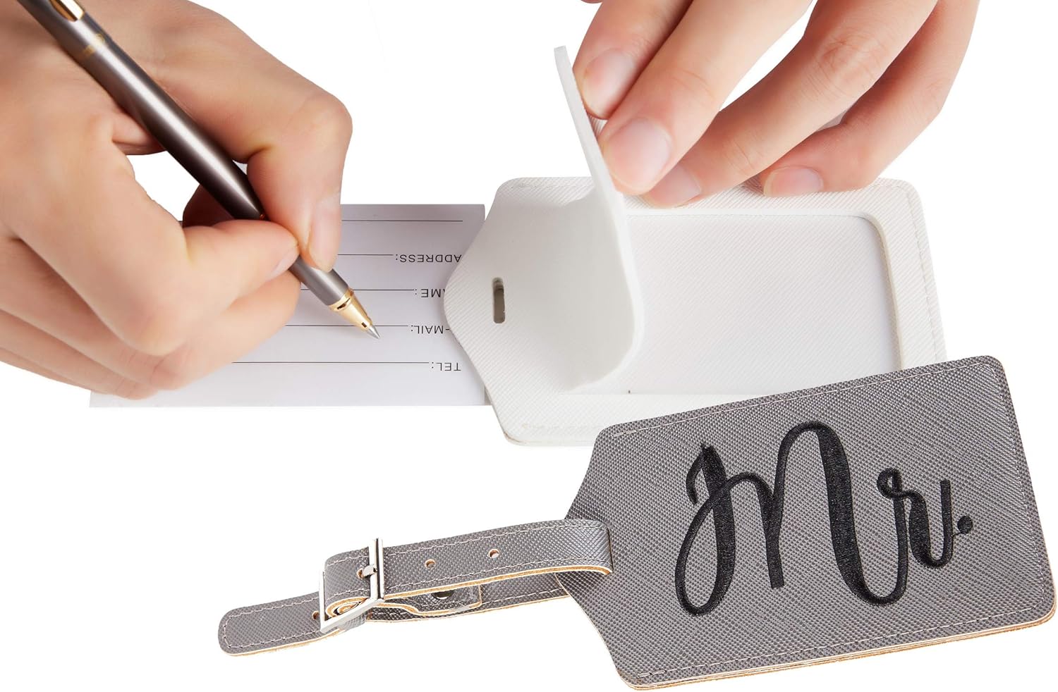  | Chelmon Mr. and Mrs. Honeymoon Wedding Bridal Shower Gift Cute Luggage Tag Travel Tags (version 1) | Luggage Tags