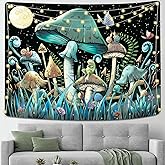KJHL Mushroom Tapestry for Bedroom Boho Mushroom Decor Aesthetic Tapestries Wall Hanging for Living Room Dorm 44"x 60"