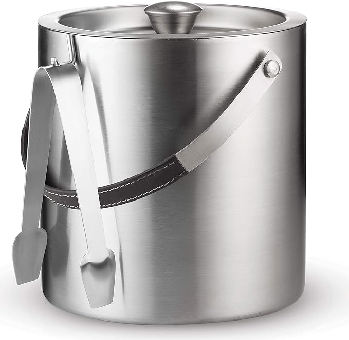 HighGrade Stainless Steel Ice Bucket With Lid and Tongs 3 Litre
