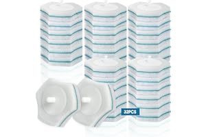 BALORIZ 32 Count Disposable Toilet Brush Refills, Upgraded Material Toilet Bowl Refills, Disposable Sponges Heads for Bathroom Cleaning (Not Compatible with Other Brand Toilet Handle)