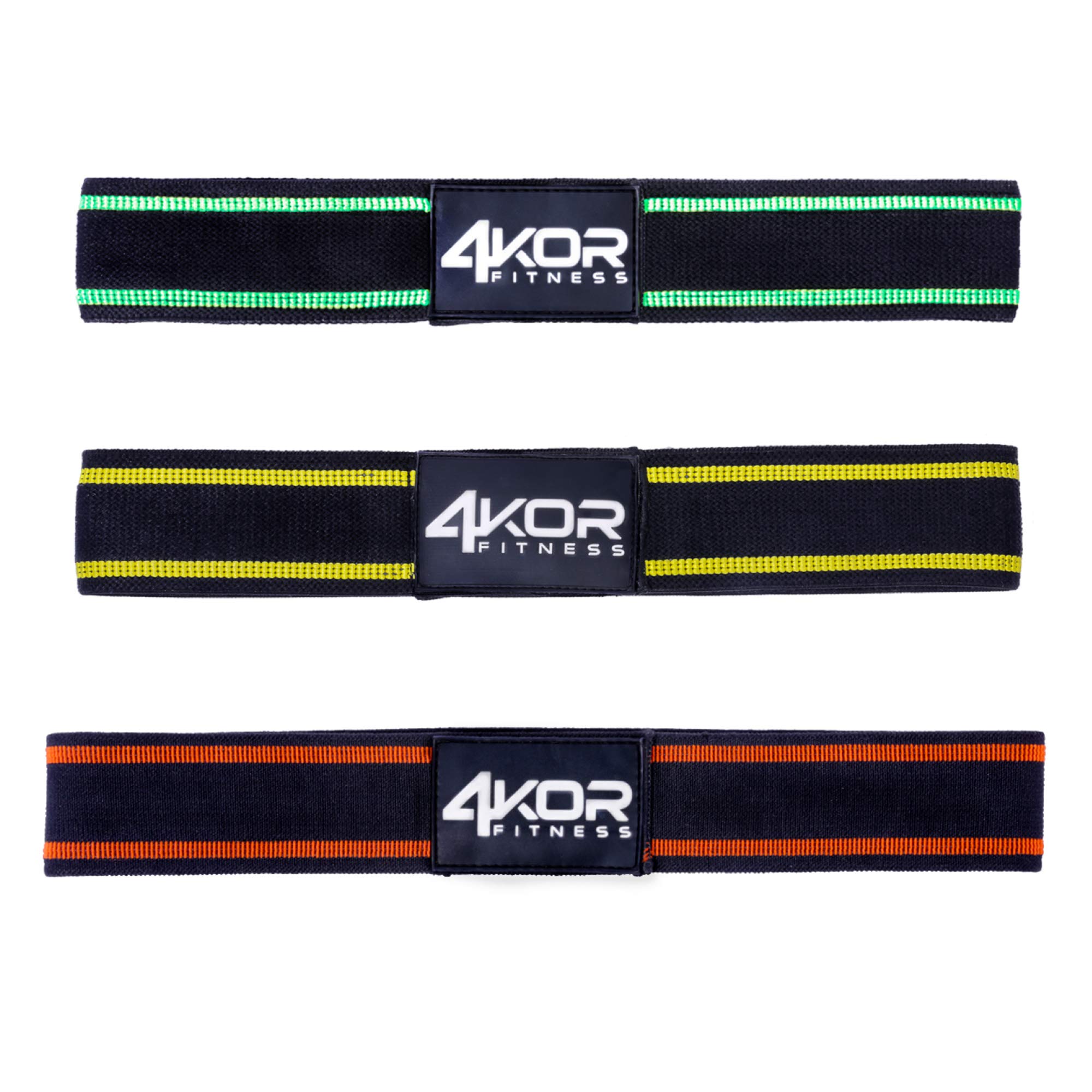 No-Slip 2" Hip Band Set by 4KOR Fitness (Set of 3/ Medium)