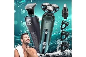 VIATIA Electric Razor for Men, New Upgrade Electric Shavers for Men Cordless Rechargeable 3D Rotary Men Shaver,Wet/Dry Mens Shaver,Waterproof Mens Razor for Shaving Gifts for Husband, Dad,Boyfriend