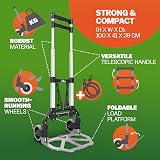 Gardebruk Foldable Trolley Heavy Duty Steel Frame 80 kg Load PP Tyres view 2