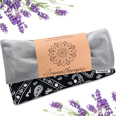 Hihealer Eye Pillow with Extra Cover Lavender Aromatherapy 25x10 cm 235 g